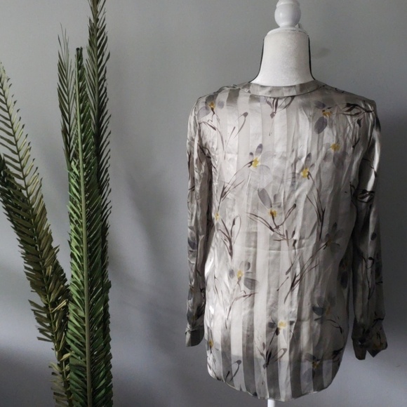 Jigsaw Floating Aster sheer floral silk blouse NWT - Picture 4 of 7